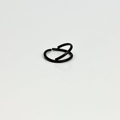 20G 5/16 Black Double Nose Hoop