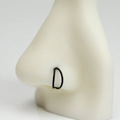 20G 5/16 Black Double Nose Hoop