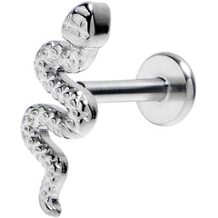 16G 1/4 Grade 23 Titanium Snake Threadless Push In Labret Tragus