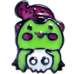 20G 5/6 Black Witch Frog Skull Halloween Nose Hoop