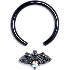 16G 3/8 Aurora Gem Black Beauty Bug BCR Captive Ring