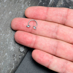 16G 3/8 Blue Gem Beauty Bug Insect Horseshoe Circular Barbell