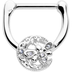 16G 5/16 Clear Gem Lunar Dragonfly Cartilage Clicker