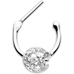 16G 5/16 Clear Gem Lunar Dragonfly Cartilage Clicker