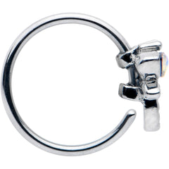 20G 5/16 Aurora CZ Gem Understated Dragonfly Nose Hoop