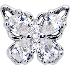 16G 1/4 Clear Gem Baroque Beauty Butterfly Cartilage Tragus Earring