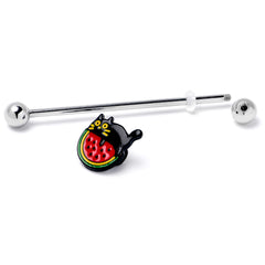 14G Watermelon Cat Love Industrial Barbell 38mm
