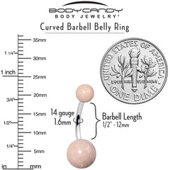 Pastel Shimmer Peach Ends Belly Ring