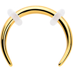 16G 5/16 Gold Tone Pincher Crescent Taper