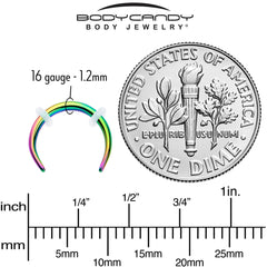 16G 5/16 Rainbow Pincher Crescent Taper