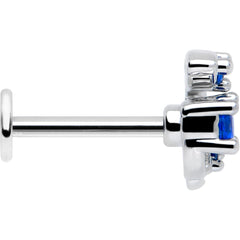 16G 5/16 Blue Gem Twining Vine Flatback Stud