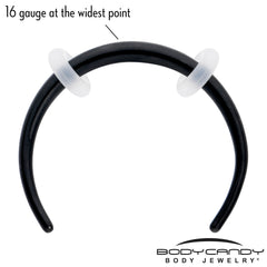 16G 3/8 Black Pincher Crescent Taper