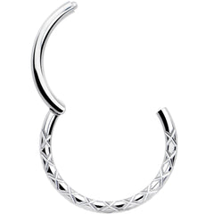 16G 3/8 Implant Grade Titanium Snakeskin Style Hinged Segment Ring