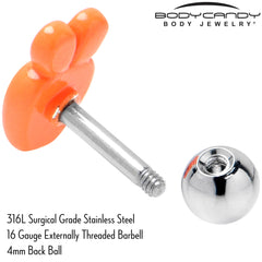 16G 1/4 Surprise Carrot Easter Bunny Cartilage Tragus Earring