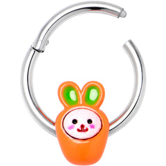 16G 3/8 Surprise Carrot Easter Bunny Hinged Segment Ring