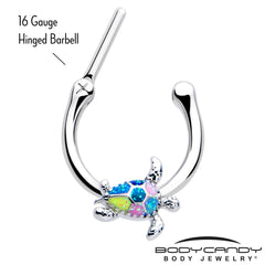 16G 5/16 Glitter Turtle Cartilage Clicker