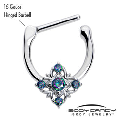 16G 5/16 Vitrail CZ Gem Beauty Cross Cartilage Clicker