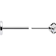 2.5mm Gem Flat Back Earring Threadless Push In Stud 20G