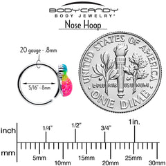 20G 5/16 Hot Tropical Pineapple Nose Hoop