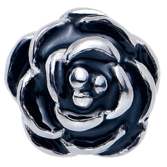 Retro Flower Rose Barbell Tongue Ring