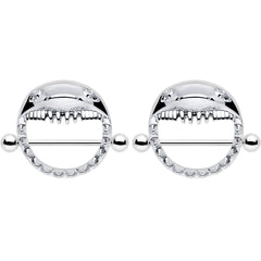 14G 9/16 Shark Bite Nipple Shield Set