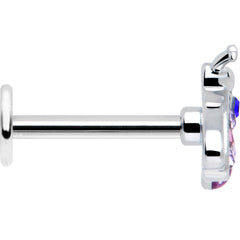 16G 5/16 Pink Blue Gem Beautiful Insect Labret Monroe Tragus