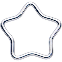 16G 3/8 Five Pointed Star Shaped Hinged Segment Ring