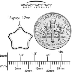 16G 5/16 Star Shaped Hinged Segment Ring