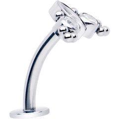 Gem Trio Titanium Push In Threadless Floating Belly Ring