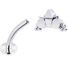 Gem Trio Titanium Push In Threadless Floating Belly Ring