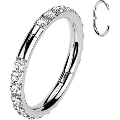 Implant Grade Titanium Forward CZ Double Sided Hoop Segment Ring