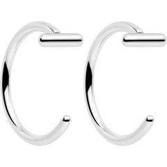 20G Bar Implant Grade Titanium Open Hoop Earrings
