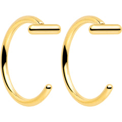 20G Bar Implant Grade Titanium Open Hoop Earrings