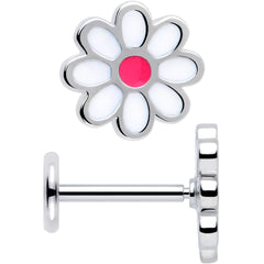 Daisy Flower Flat Back Stud Earrings - 1 Pair