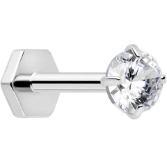 18G 5/16 CZ Implant Grade Titanium Reversible Threadless Flatback