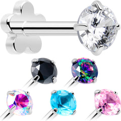 18G 5/16 CZ Implant Grade Titanium Reversible Threadless Flatback