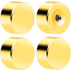 Flat Back Earring Back - Screw On 20G Stainless Steel 4 Pack