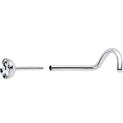20G 3mm CZ Bezel Set Push-In Threadless Nose Screw Nose Ring