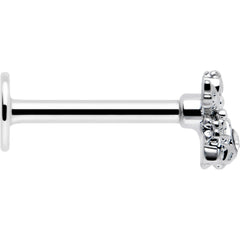 16G 5/16 Clear CZ Gem Fabulous Angel Labret Monroe Tragus