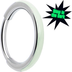 20G Implant Grade Titanium  Glow in the Dark Hinged Segment Nose Hoop