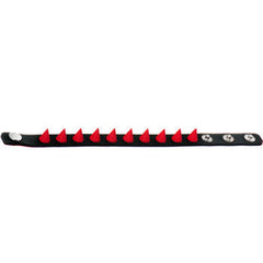 Red Rubber Spike Punk Cuff Bracelet