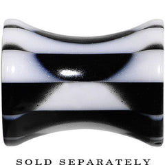 2G Black and White Checkerboard Acrylic Saddle Plug