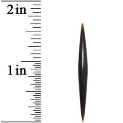 6G Organic Black Horn Straight Taper 4mm