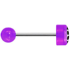 14G 5/8 Purple Acrylic Behind the 8 Ball Tongue Ring