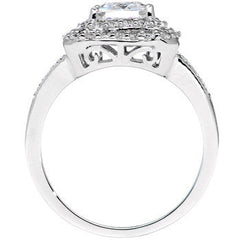 Sterling Silver Emerald Cubic Zirconia Ring -2.25 ct tw
