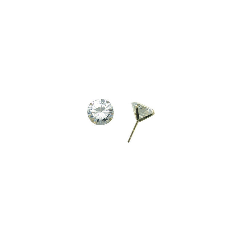 14k Yellow Gold 3.50 ct Cubic Zirconia Round Earrings