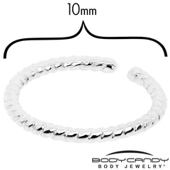 14k White Gold Bendable Nose Hoop 20G 5/16 Twisted