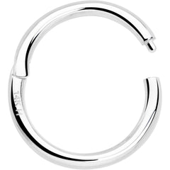14k Solid White Gold Hinged Segment Ring Elegance 18G 5/16