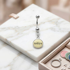 Custom Glow in the Dark Personalized Name Dangle Belly Ring