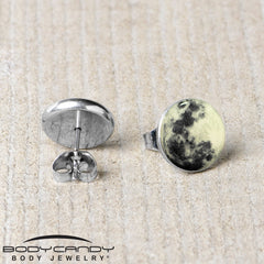 Moon Glow in the Dark Stud Earrings